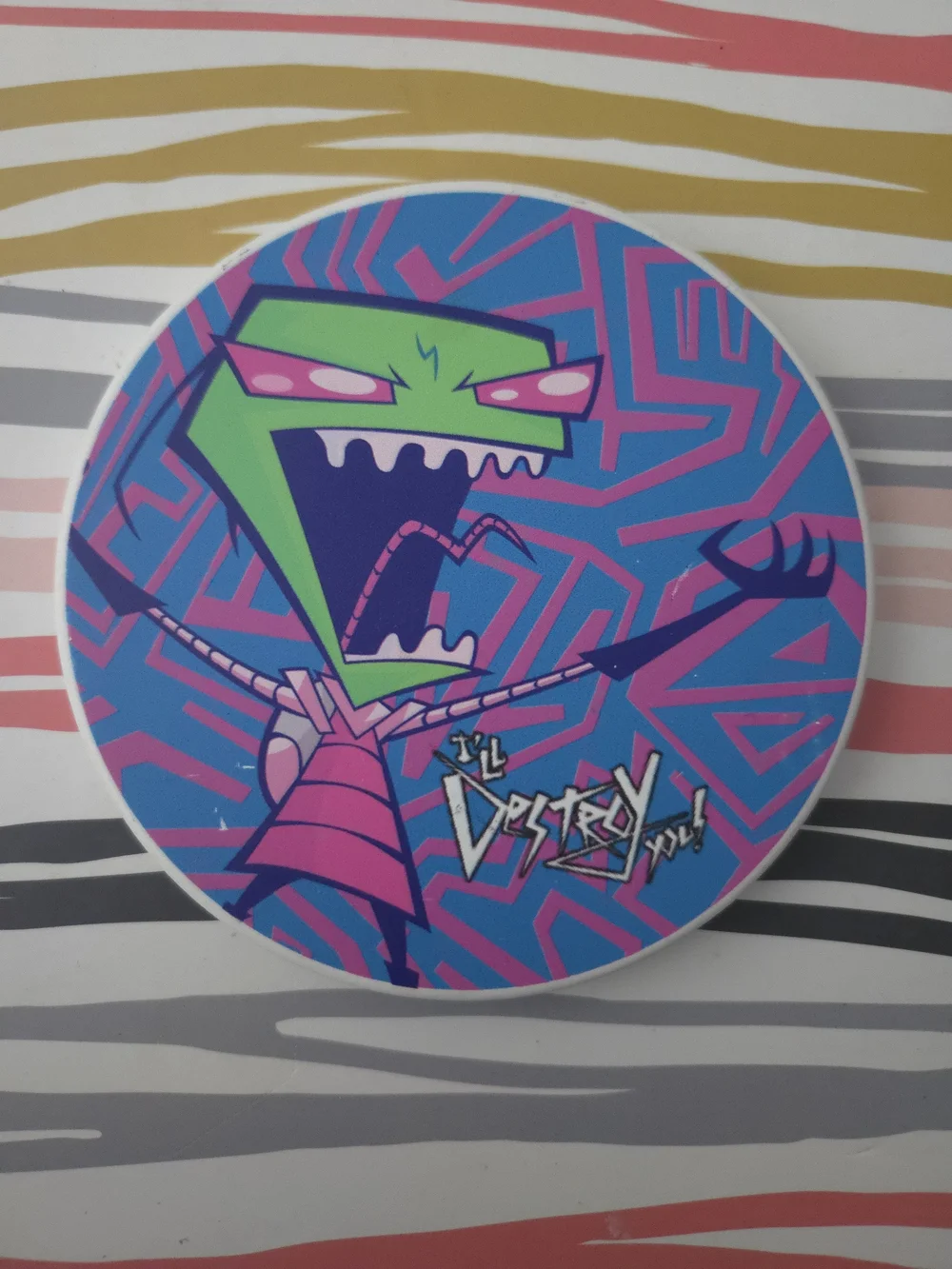 Invader Zim Nickelodeon Costers Rare  - 4 Piece  Playful Cartoon Decor